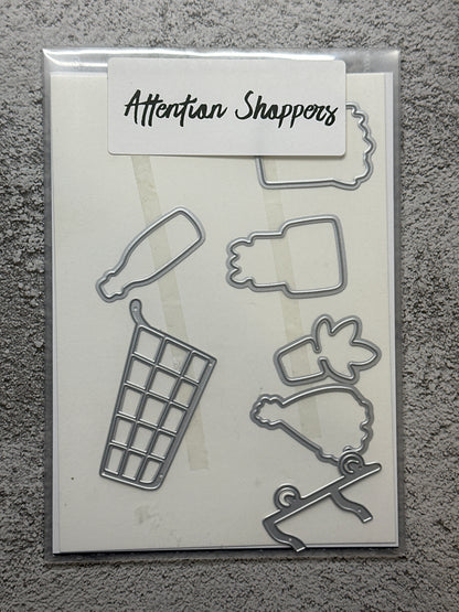 Attention Shoppers Bundle | Retired Photopolymer Mount Stamp Set and Dies | Stampin' Up!