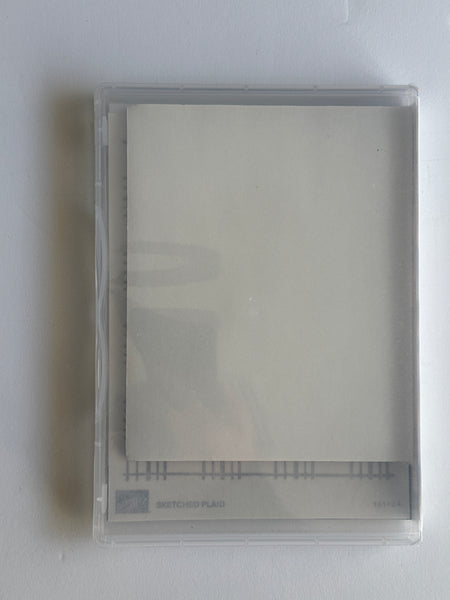 Sketched Plaid | BRAND NEW, NEW USED | Retired Cling Mount Stamp Set | Stampin' Up!