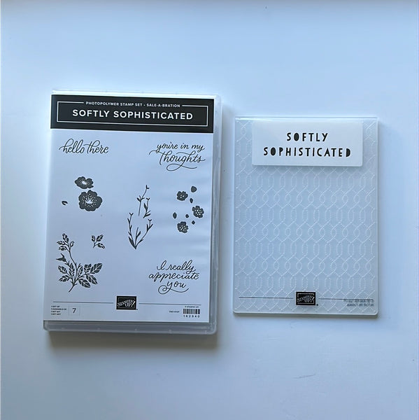 Softly Sophisticated | Retired Photopolymer Stamp Set and Embossing Folder | Stampin' Up!