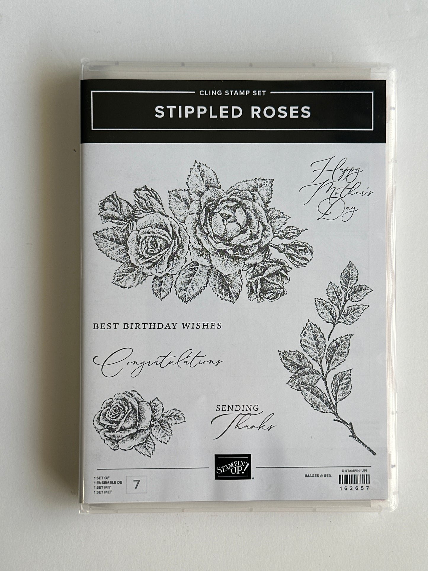 Stippled Roses Bundle | Retired Cling Mount Stamp Set and Dies | Stampin' Up!