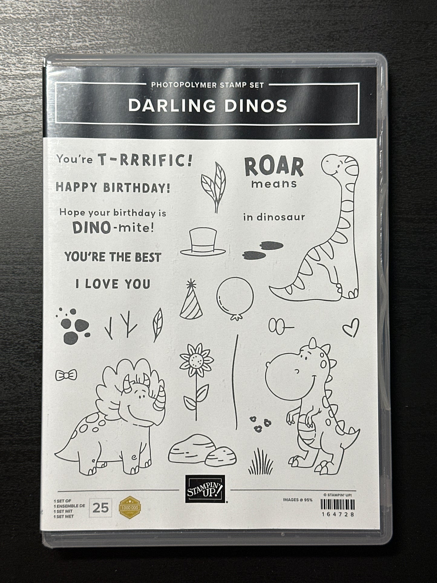 Darling Dinos Bundle | Retired Photopolymer Mount Stamp Set and Dies | Stampin' Up!