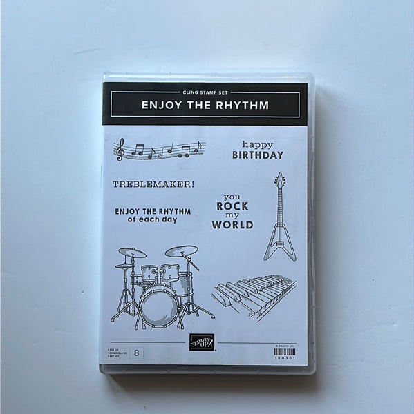 Enjoy the Rhythm | BRAND NEW, NEVER USED! | Retired Cling Mount Stamp Set | Stampin' Up!