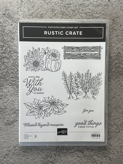Rustic Crate Bundle | Retired Photopolymer Mount Stamp Set and Dies | Stampin' Up!
