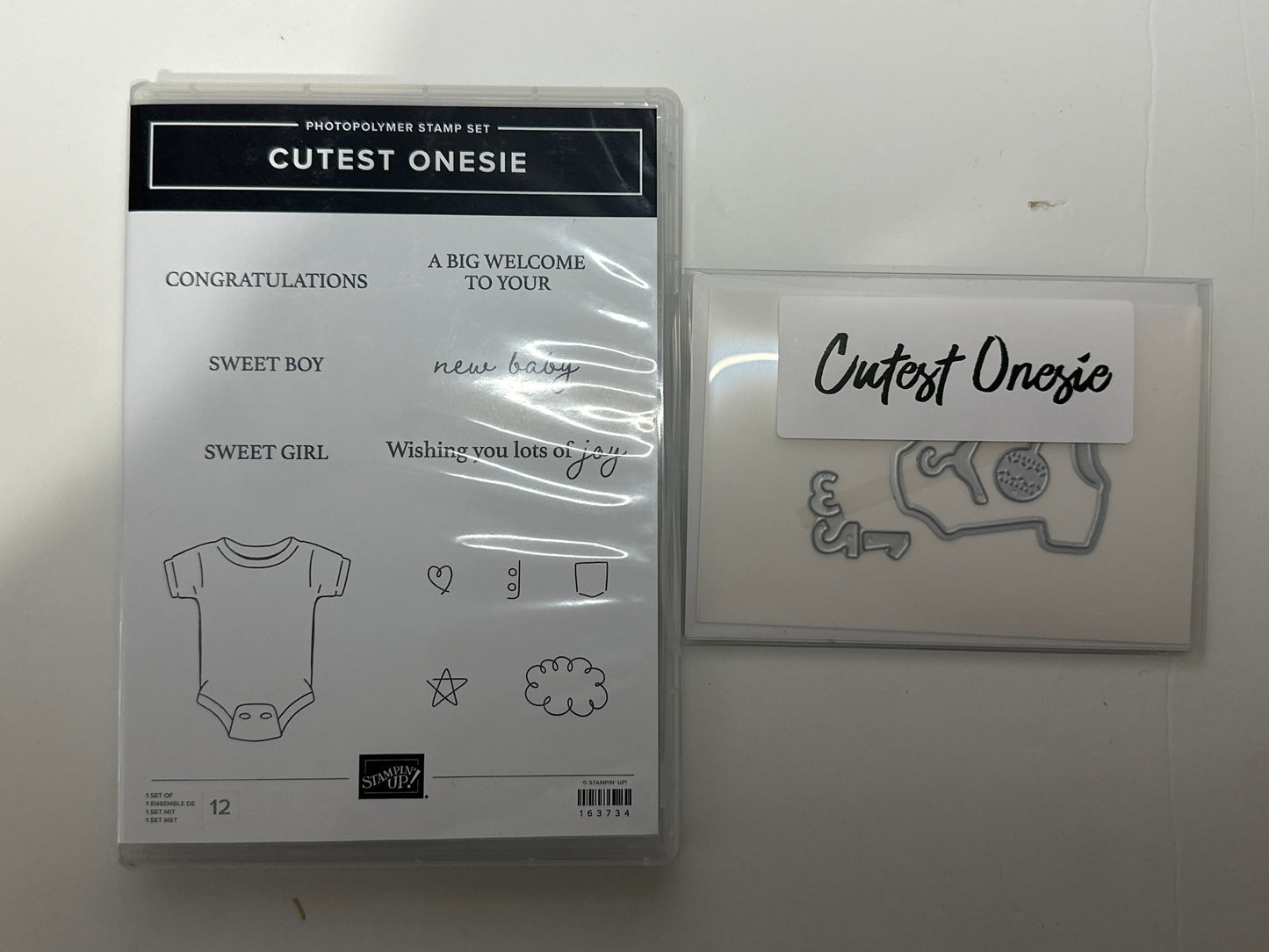 Cutest Onesie Bundle | Retired Photopolymer Mount Stamp Set and Dies | Stampin' Up!