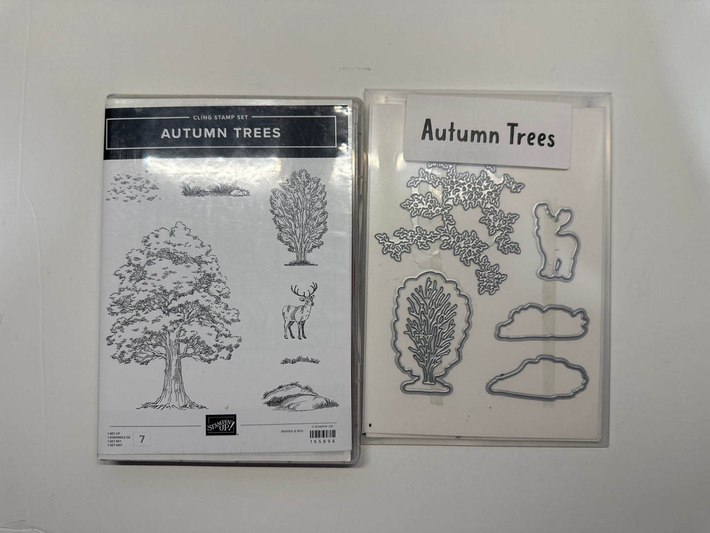 Autumn Trees Bundle | Retired Cling Mount Stamp Set and Dies | Stampin' Up!
