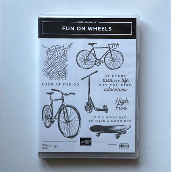 Fun on Wheels | BRAND NEW, NEVER USED! | Retired Cling Mount Stamp Set | Stampin' Up!