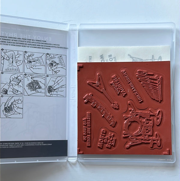 Enjoy the Rhythm | BRAND NEW, NEVER USED! | Retired Cling Mount Stamp Set | Stampin' Up!
