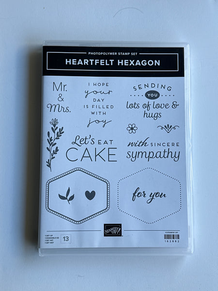 Heartfelt Hexagon | Retired Photopolymer Stamp Set | Stampin' Up!