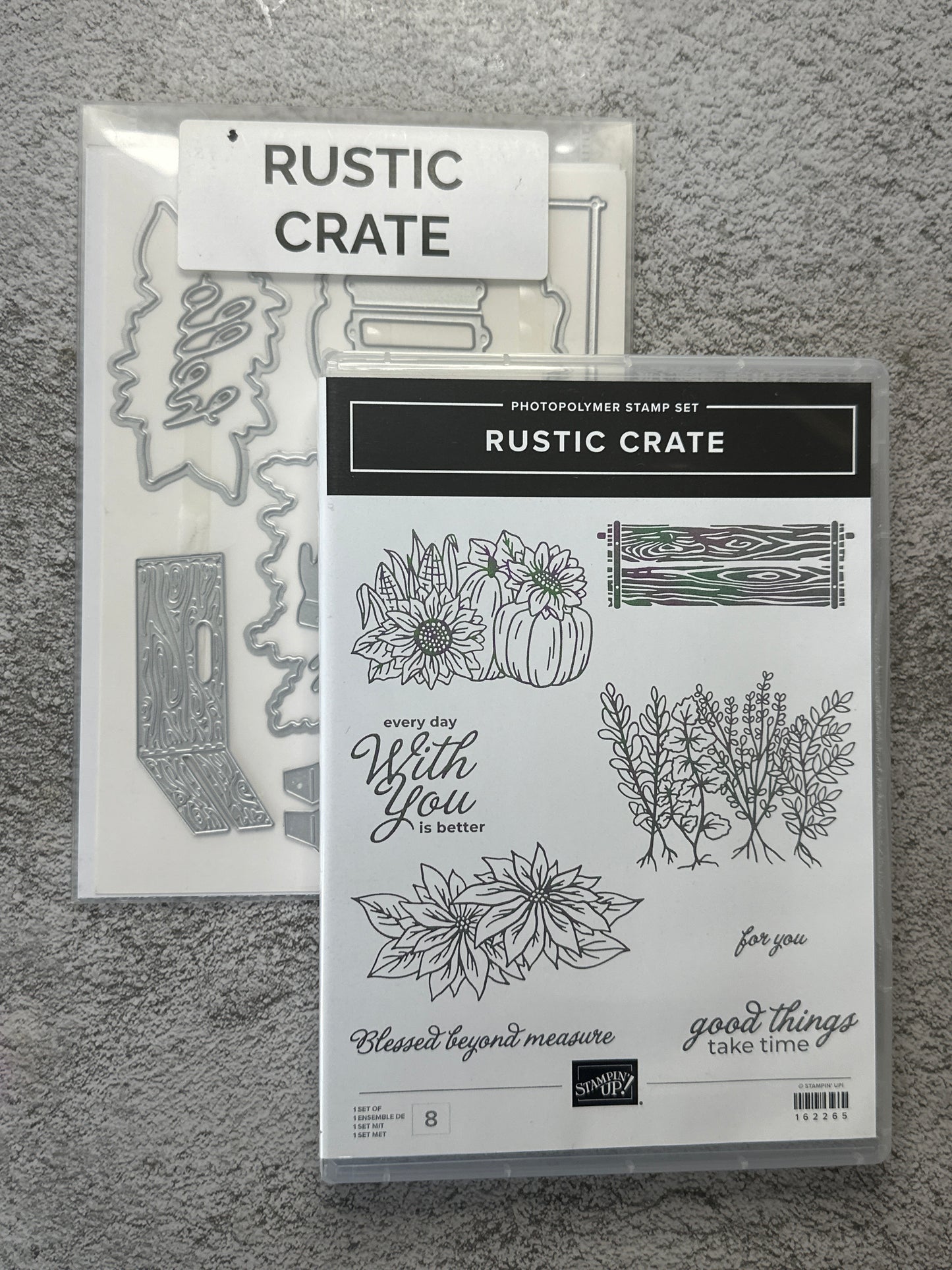 Rustic Crate Bundle | Retired Photopolymer Mount Stamp Set and Dies | Stampin' Up!