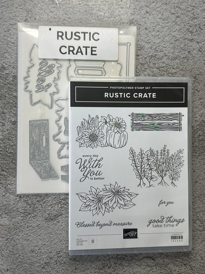Rustic Crate Bundle | Retired Photopolymer Mount Stamp Set and Dies | Stampin' Up!