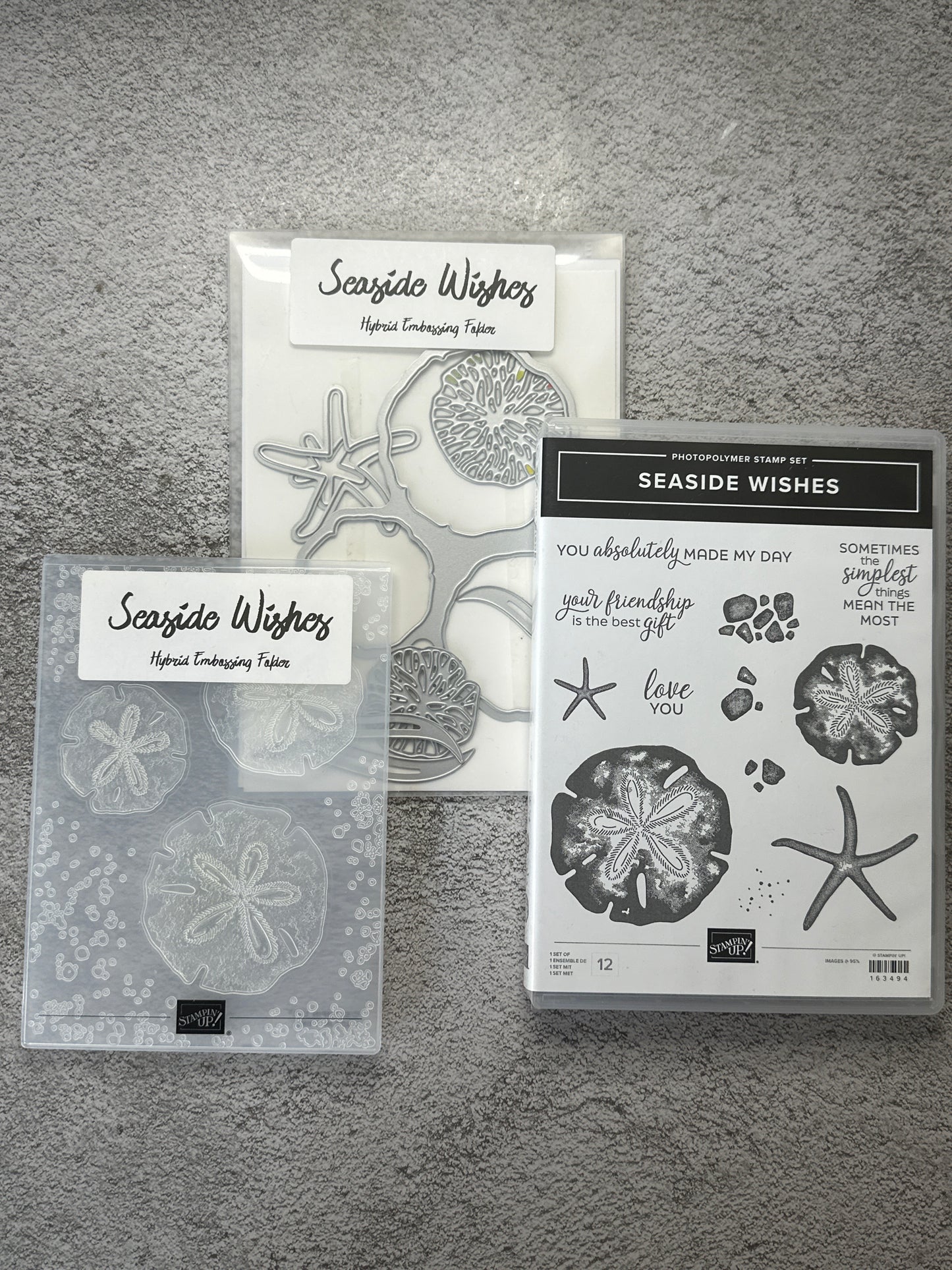 Seaside Wishes Bundle | Retired Photopolymer Mount Stamp Set, 3D Folder and Dies | Stampin' Up!