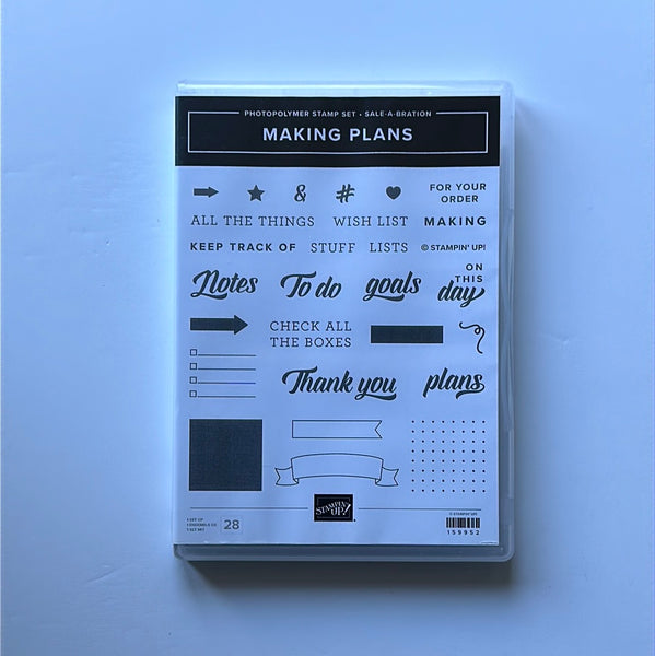 Making Plans | BRAND NEW, Never Used | Retired Photopolymer Stamp Set | Stampin' Up!
