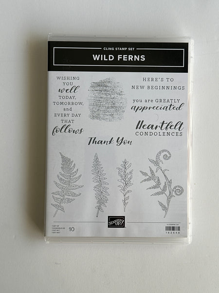 Wild Ferns Bundle | Retired Cling Mount Stamp Set and Dies | Stampin' Up!