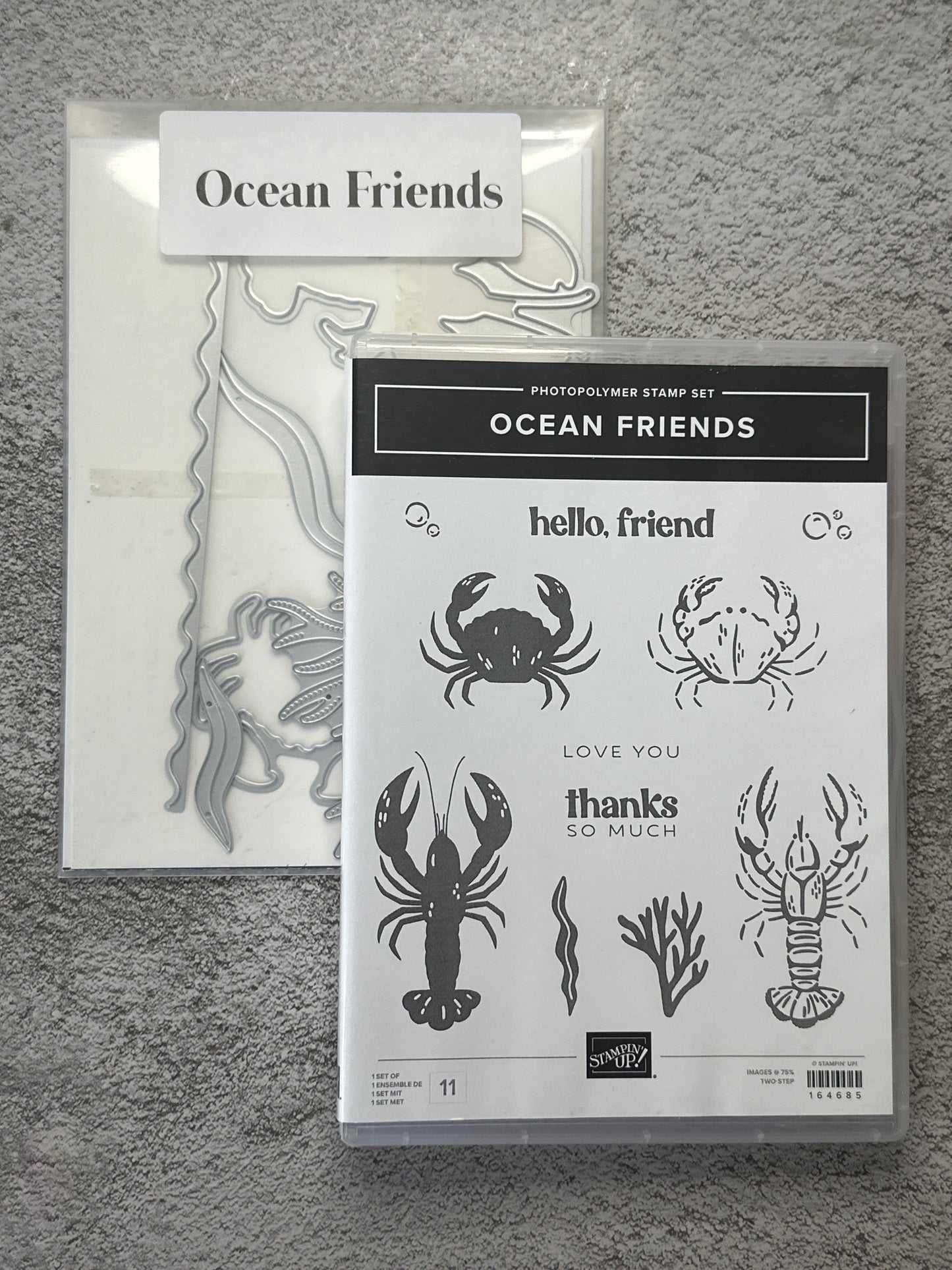 Ocean Friends Bundle | Retired Photopolymer Mount Stamp Set and Dies | Stampin' Up!