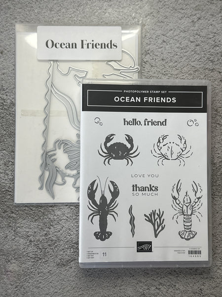 Ocean Friends Bundle | Retired Photopolymer Mount Stamp Set and Dies | Stampin' Up!