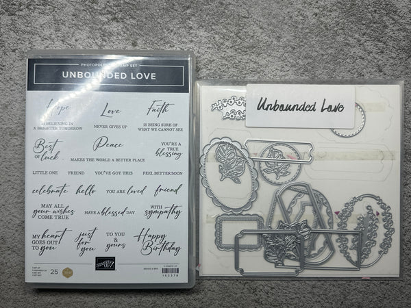 Unbounded Love Bundle | Retired Photopolymer Mount Stamp Set and Dies | Stampin' Up!