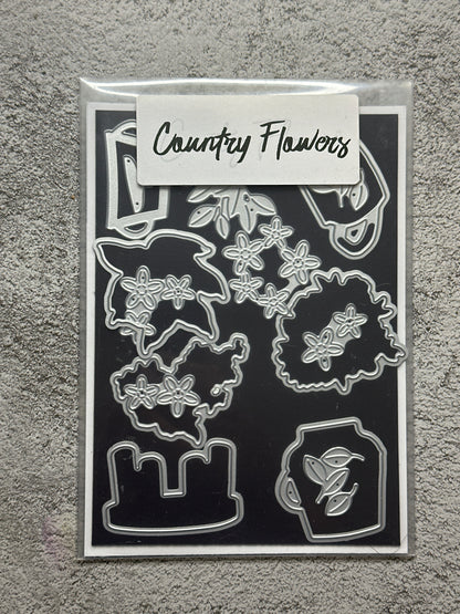 Country Flowers Bundle | Retired Photopolymer Mount Stamp Set and Dies | Stampin' Up!