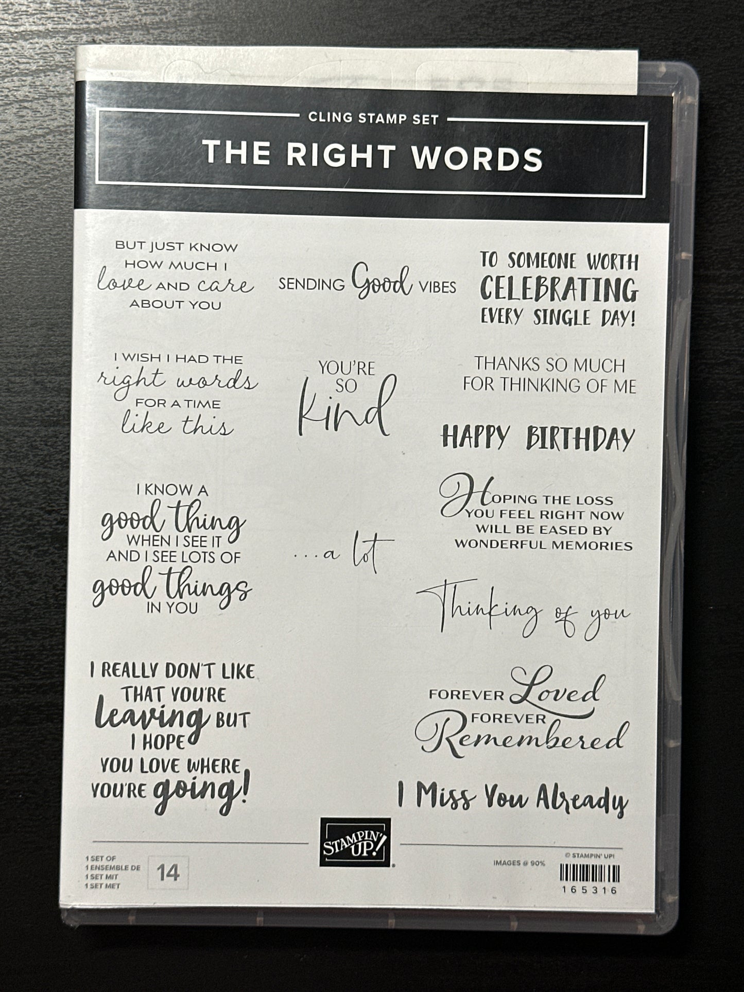 The Right Words | Retired Cling Mount Stamp Set | Stampin' Up!