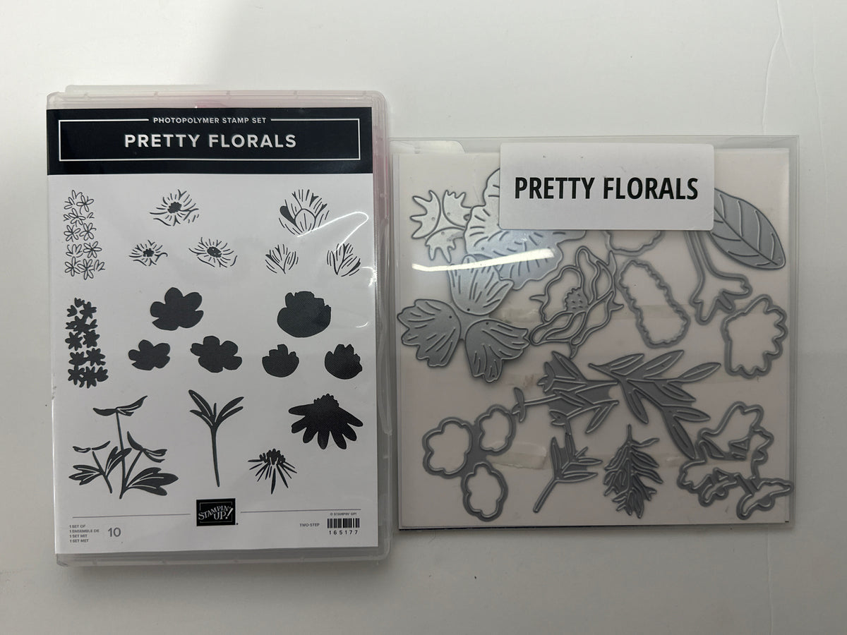 Pretty Floras Bundle | Retired Photopolymer Mount Stamp Set and Dies | Stampin' Up!