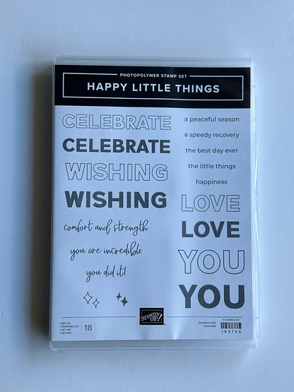Happy Little Things| BUNDLE | Retired Photopolymer Stamp Set and Dies | Stampin' Up!
