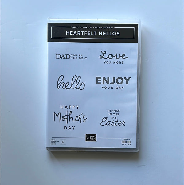 Heartfelt Hellos | Retired Cling Mount Stamp Set | Stampin' Up!