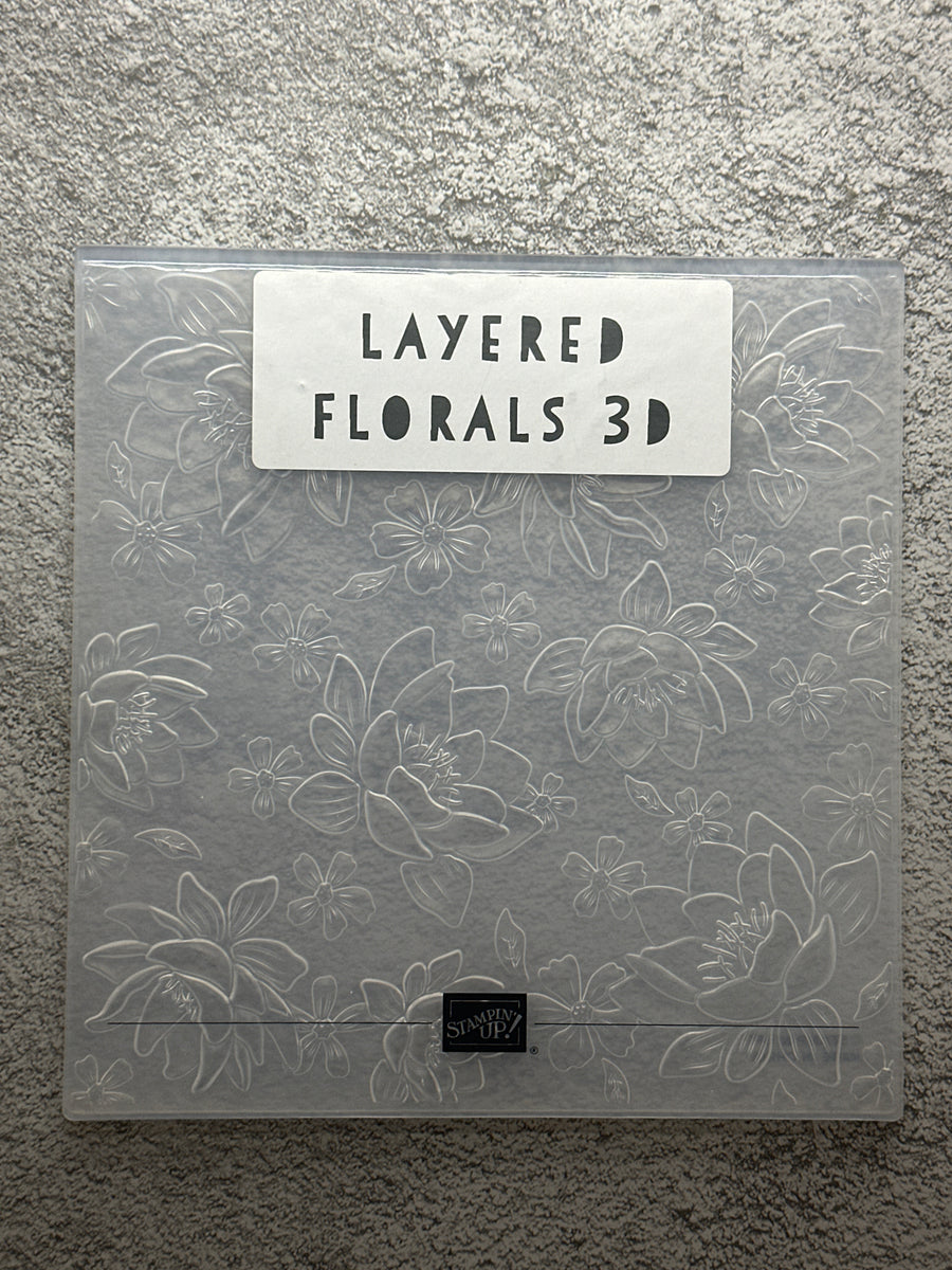 Layered Florals 3D Embossing Folder | Retired Embossing Folder | Stamp ...