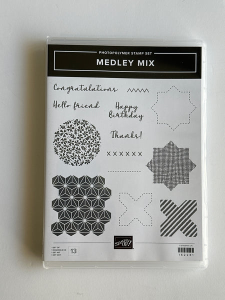 Medley Mix | BRAND NEW, NEVER USED | Retired Photopolymer Mount Stamp Set | Stampin' Up!