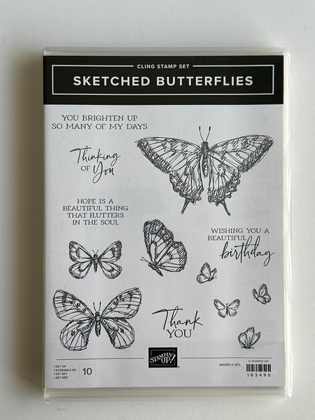 Sketched Butterflies | Retired Cling Mount Stamp Set | Stampin' Up!