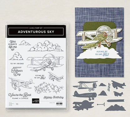 Adventurous Sky Bundle | Retired Cling Mount Stamp Set and Dies | Stampin' Up!