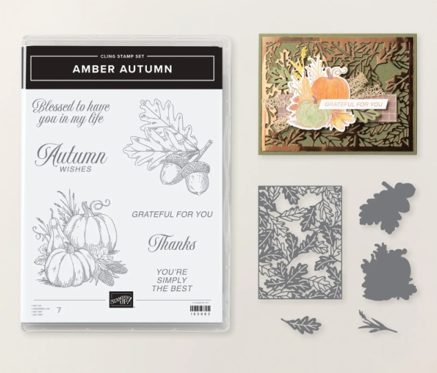 Amber Autumn Bundle | Retired Cling Mount Stamp Set and Dies | Stampin' Up!
