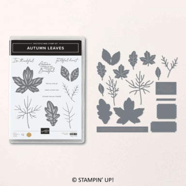 Autumn Leaves Bundle | Retired Photopolymer Mount Stamp Set and Dies | Stampin' Up!