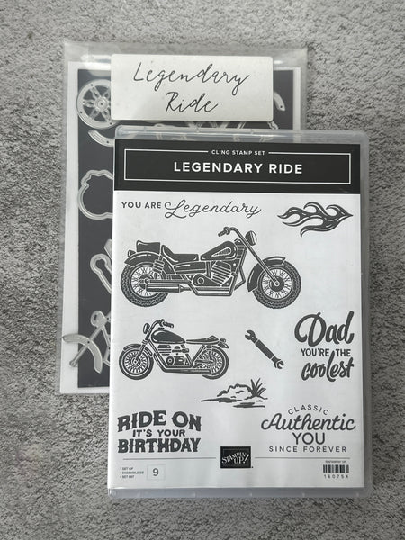 Legendary Ride Bundle | Retired Cling Mount Stamp Set and Dies | Stampin' Up!