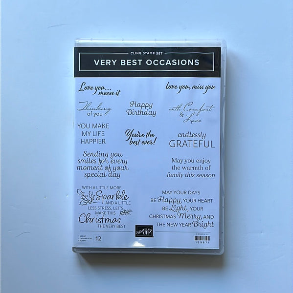 Very Best Occasions | BRAND NEW, NEVER USED! | Retired Cling Mount Stamp Set | Stampin' Up!