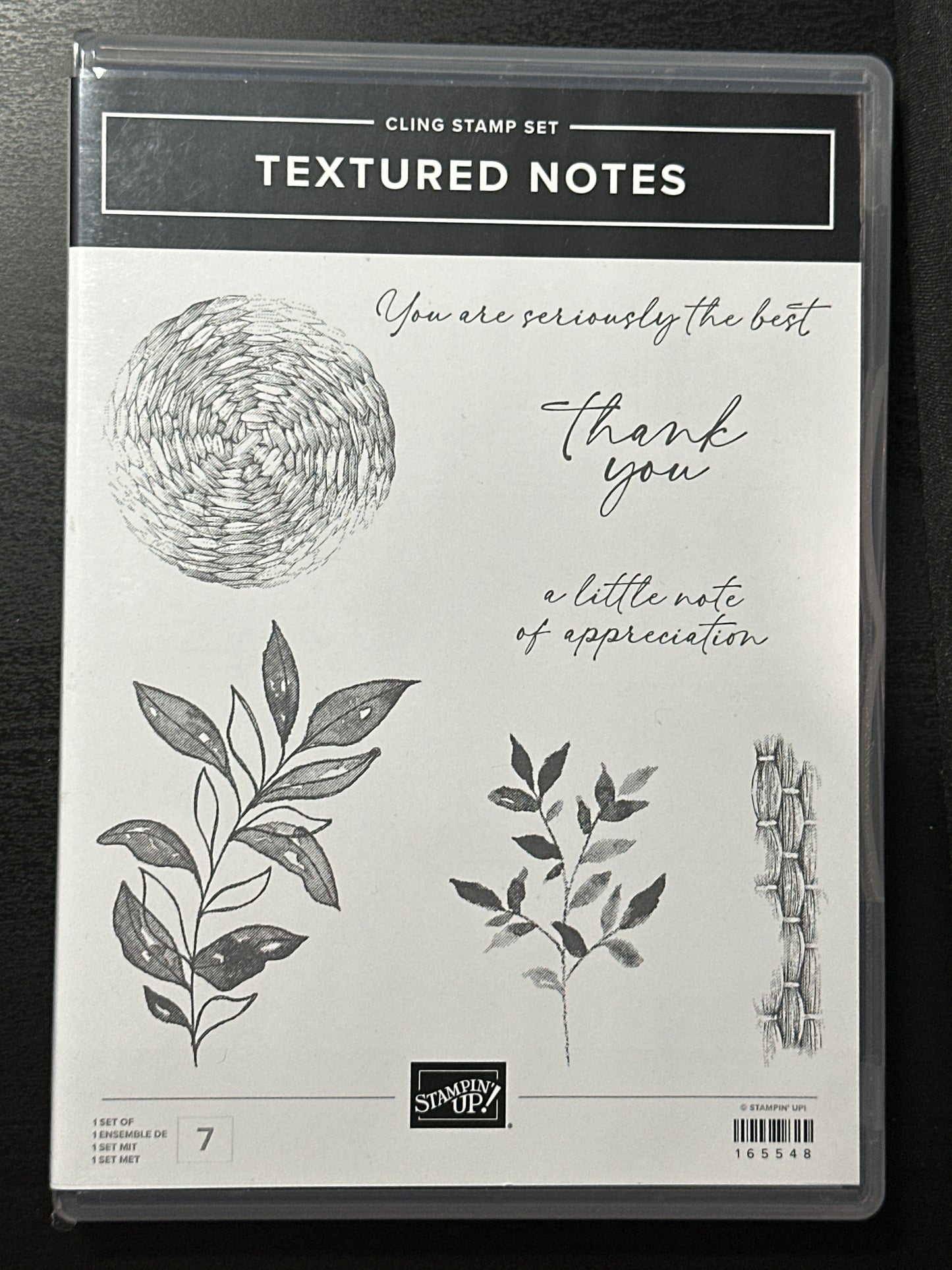 Textured Notes Bundle | Retired Cling Mount Stamp Set and Dies | Stampin' Up!