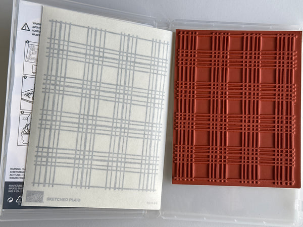 Sketched Plaid | BRAND NEW, NEW USED | Retired Cling Mount Stamp Set | Stampin' Up!