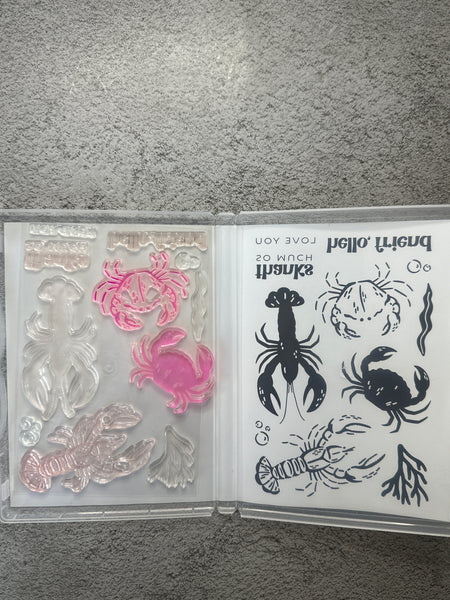 Ocean Friends Bundle | Retired Photopolymer Mount Stamp Set and Dies | Stampin' Up!