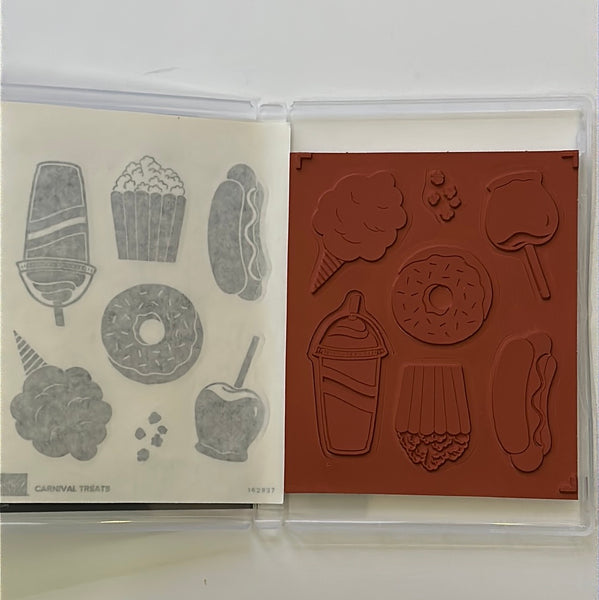 Carnival Treats | BRAND NEW, NEVER USED! | Retired Cling Mount Stamp Set | Stampin' Up!