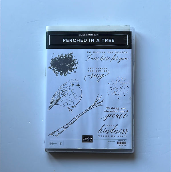 Perched in a Tree | Retired Cling Mount Stamp Set | Stampin' Up!