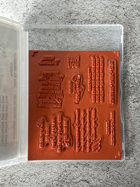 Hope You Know | Retired Cling Mount Stamp Set | Stampin' Up!