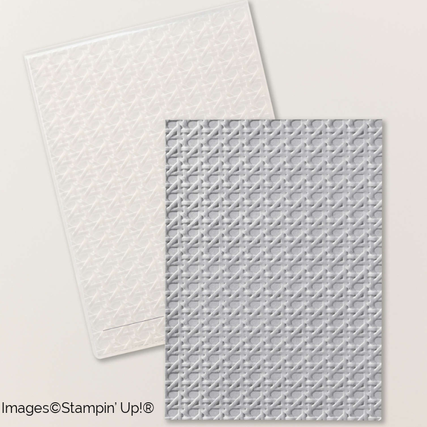 Cane Weave 3D Embossing Folder | Retired Embossing Folder | Stampin' Up!