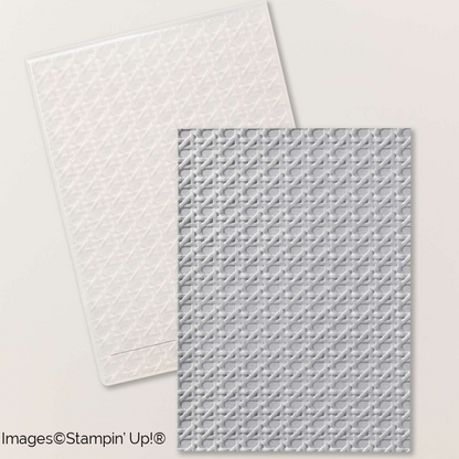 Cane Weave 3D Embossing Folder | Retired Embossing Folder | Stampin' Up!