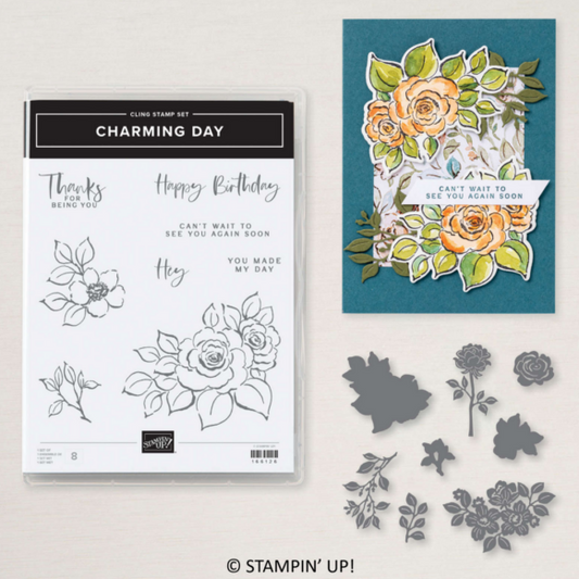 Charming Day Bundle | Retired Cling Mount Stamp Set and Dies | Stampin' Up!