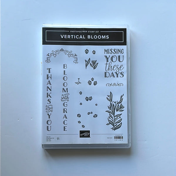 Vertical Blooms | BRAND NEW, NEVER USED! | Retired Photopolymer Stamp Set | Stampin' Up!