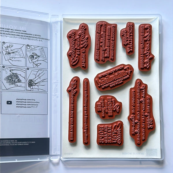 In Your Words | Saleabration 2021 | Retired Cling Mount Stamp Set | Stampin' Up!
