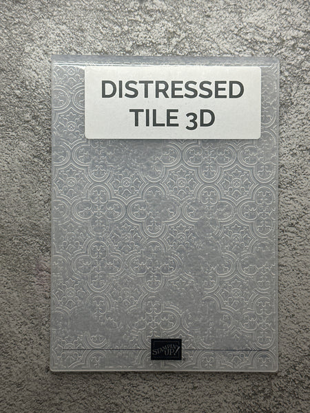 Distressed Tile 3D Embossing Folder | Retired Embossing Folder | Stampin' Up!