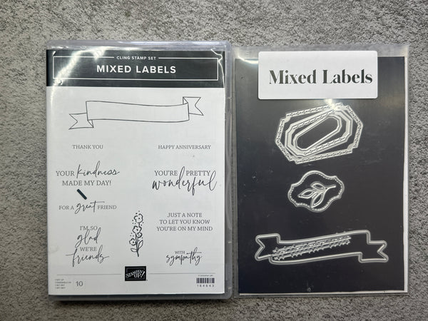 Mixed Labels Bundle | Retired Cling Mount Stamp Set and Dies | Stampin' Up!