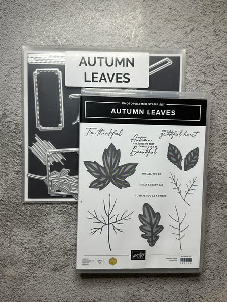 Autumn Leaves Bundle | Retired Photopolymer Mount Stamp Set and Dies | Stampin' Up!