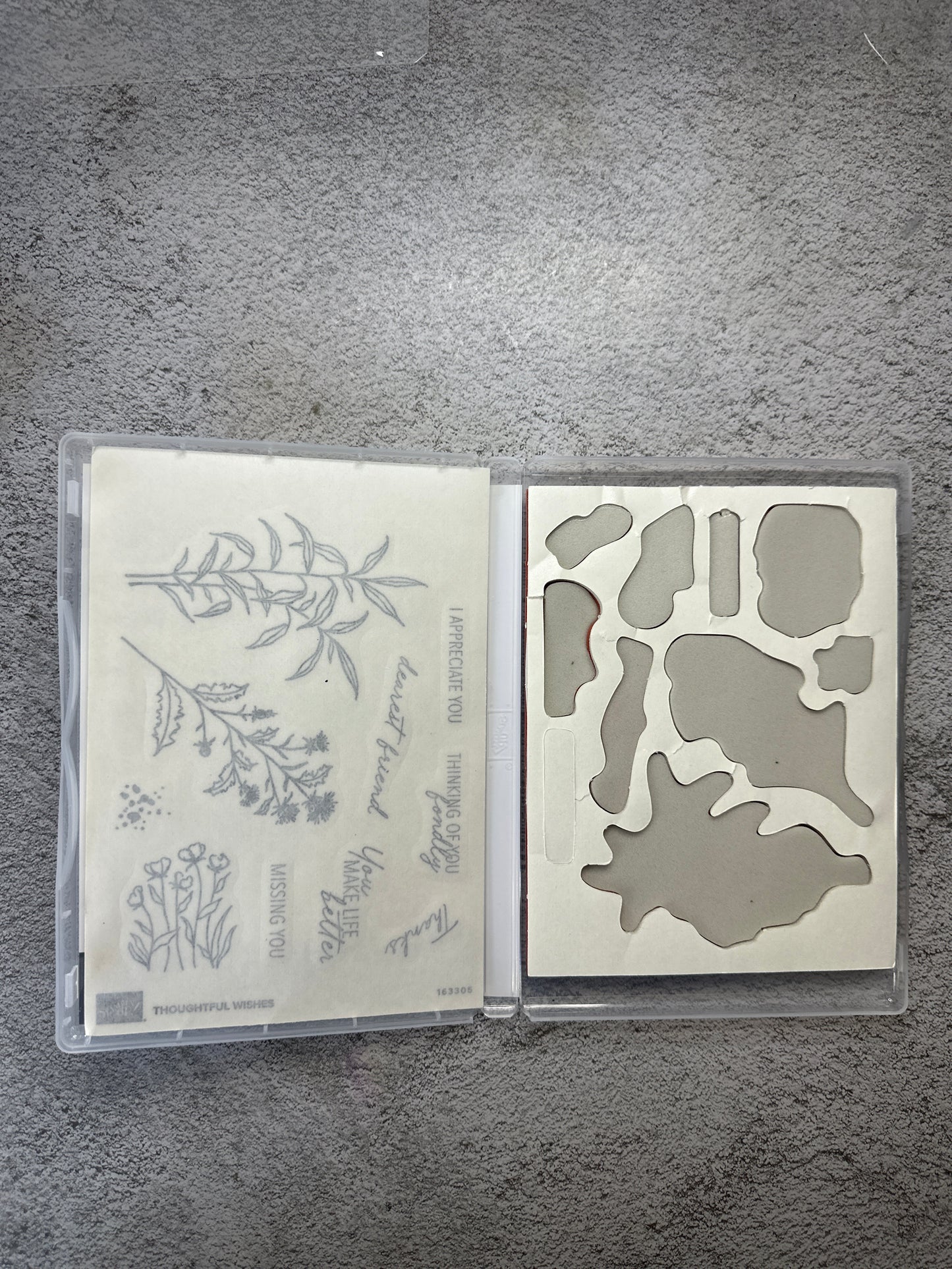 Thoughtful Wishes Bundle | Retired Cling Mount Stamp Set and Dies | Stampin' Up!