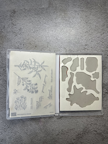 Thoughtful Wishes Bundle | Retired Cling Mount Stamp Set and Dies | Stampin' Up!
