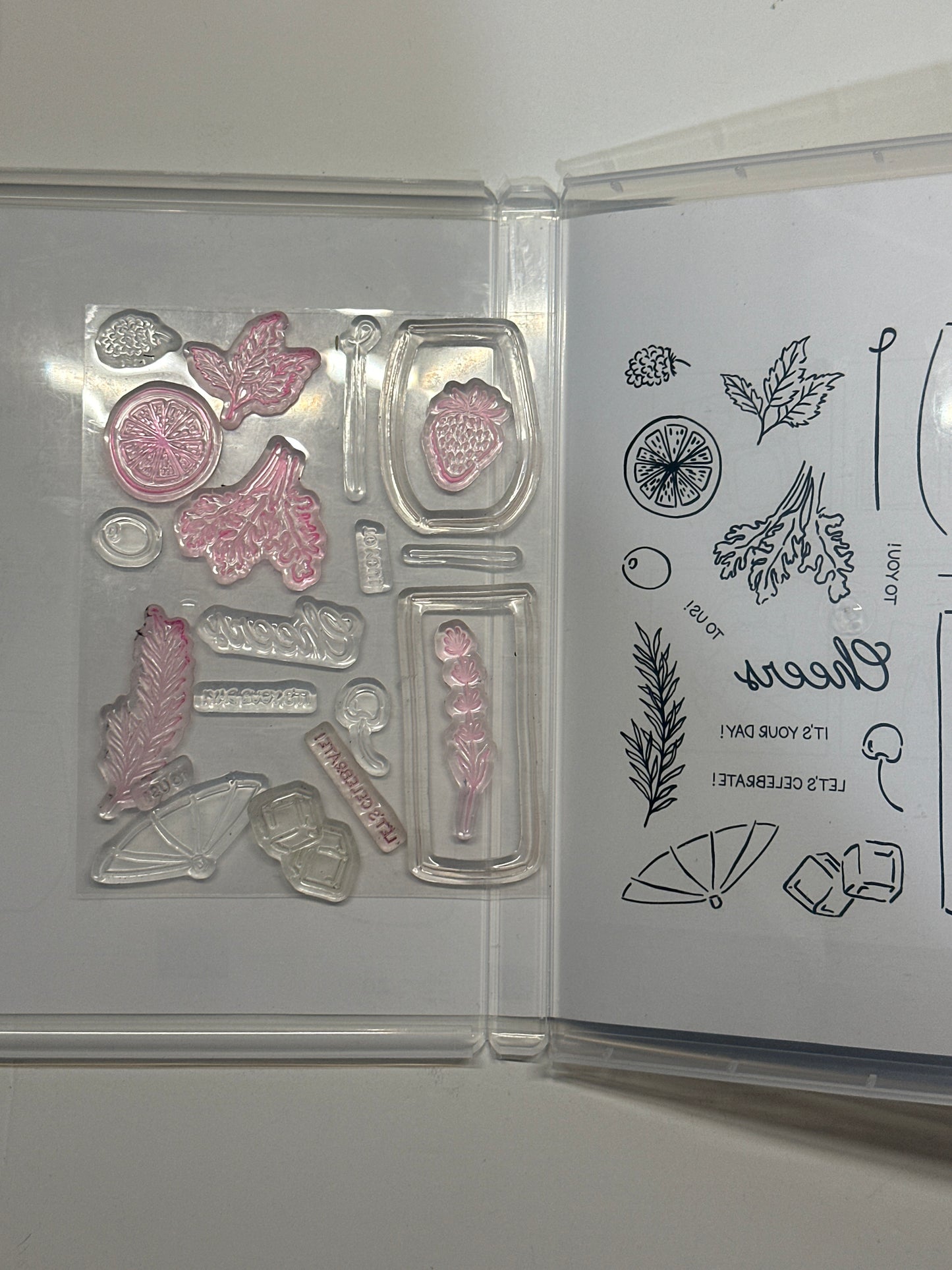 Cheers & Sips Bundle | Retired Photopolymer Mount Stamp Set and Dies | Stampin' Up!